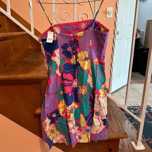 Gap Multi Color Floral Linen-Blend Mini Dress - Picture 3 of 6